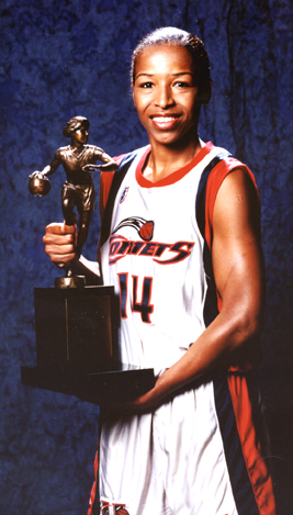 Cooper with the WNBA MVP Award